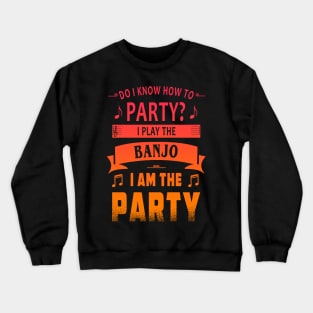 Banjo Player Party Crewneck Sweatshirt